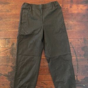 COS Forest Army Green Harem Ankle Wool Trousers